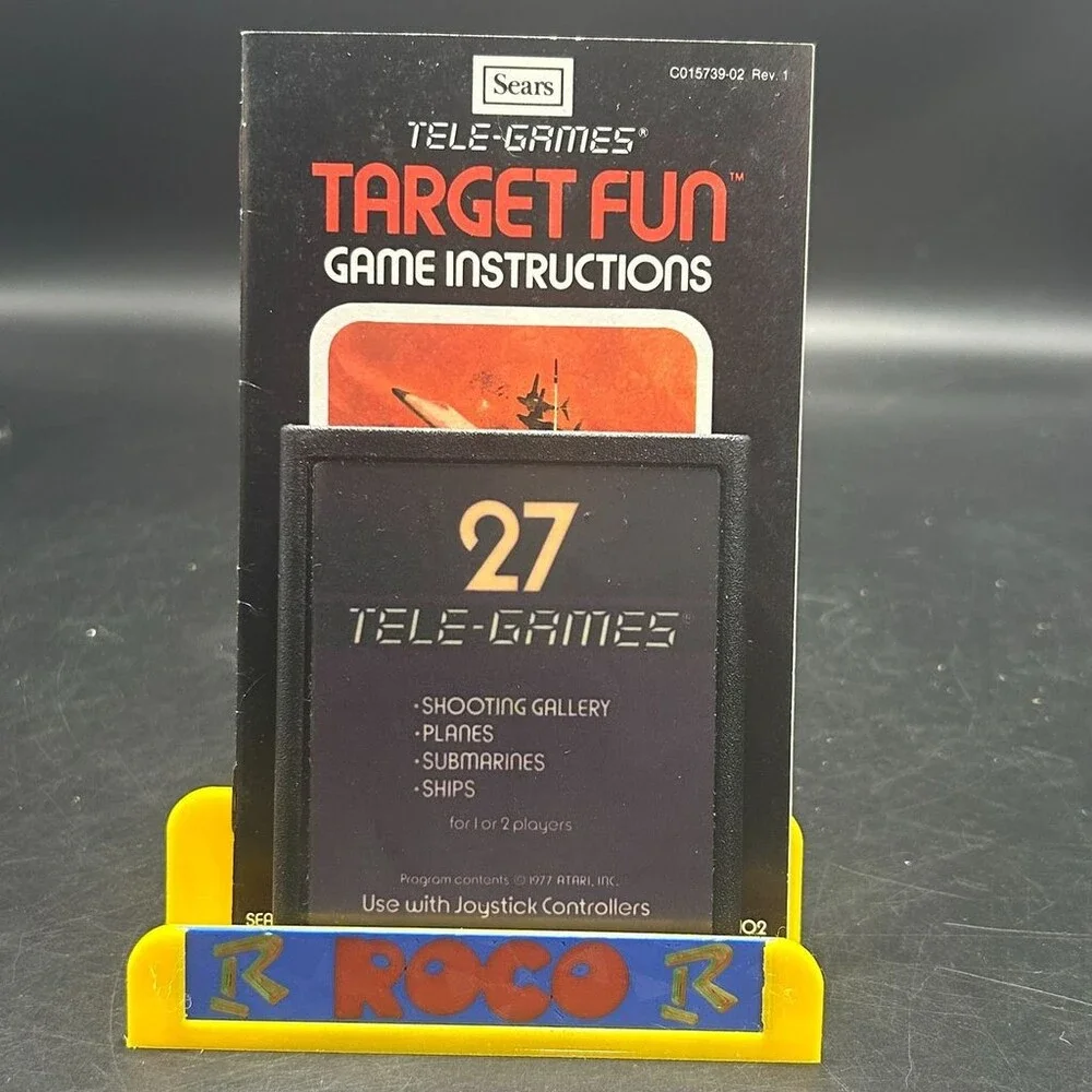 Target Fun Sears Tele-Games 27 Cartridge (Atari 2600, 1977) Complete W/ Manual
